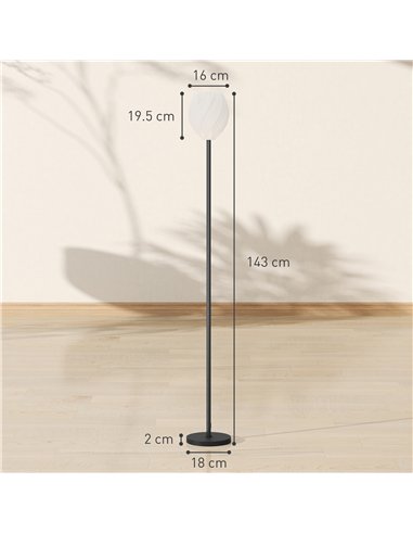 HOMCOM Flower Floor Lamp for Living Room, 3D Printed Modern Standing Lamp with Rose Shade, 3 Colour Temperature & Foot Switch, M