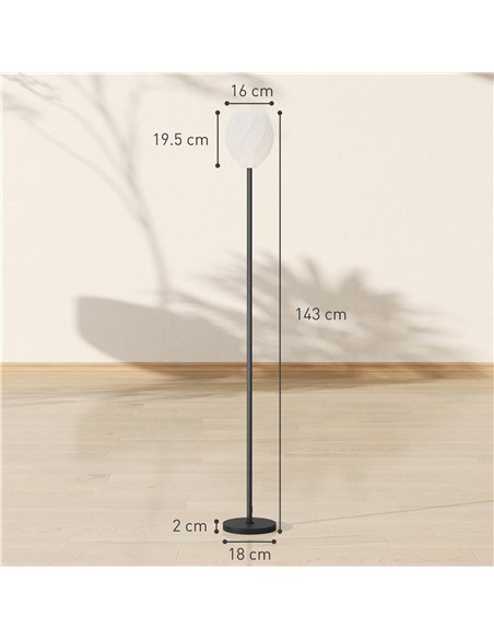 HOMCOM Flower Floor Lamp for Living Room, 3D Printed Modern Standing Lamp with Rose Shade, 3 Colour Temperature & Foot Switch, M - pic 170360 | FastDaddyshop