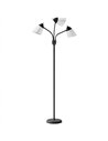 HOMCOM Arc Tree Floor Lamp with 3 Adjustable Rotating Lights and 3000K/4500K/6500K Colour Temperatures, Industrial Standing Lamp