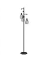 HOMCOM 3-Light LED Floor Lamp, 170cm Industrial Dimmable Standing Lamp with Steel Wire Cage Lampshades, 2700K for Living Room, B