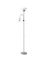 HOMCOM LED Floor Lamp for Living Room, 180cm Tall Standing Lamp, Mother and Child Uplighter with Adjustable Gooseneck, 3000K/450