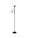 HOMCOM LED Floor Lamp for Living Room, 180cm Tall Standing Lamp, Mother and Child Uplighter with Adjustable Gooseneck, 3000K/450