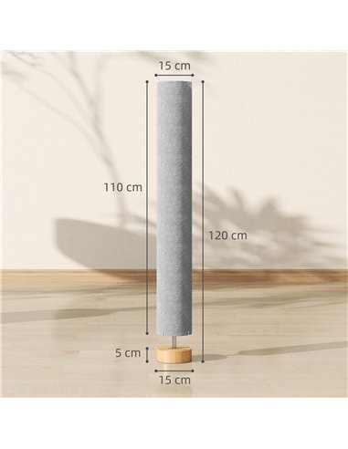 HOMCOM LED Floor Lamp for Living Room, 120cm Modern Standing Lamp with 3000K/4500K/6500K Colour Temperatures, Linen Shade and Wo