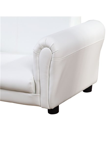 Homcom Kids Twin Sofa, 2 Seater Toddler Armchair with Footstool, White - pic 17045 | FastDaddyshop