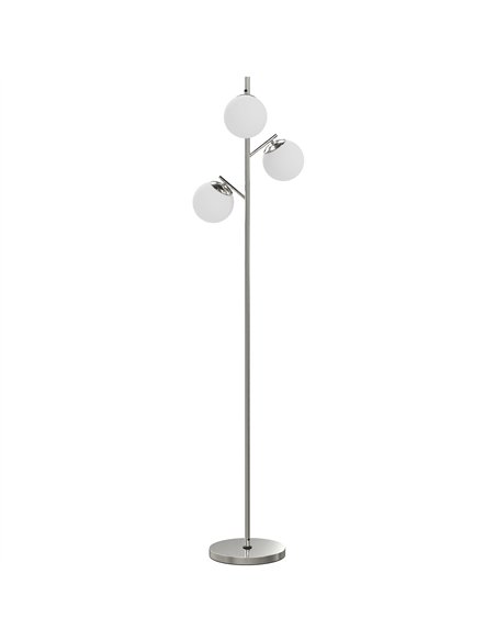 HOMCOM 3-Light Tree Floor Lamps for Living Room, Modern Standing Lamp for Bedroom with Globe Lampshade, 3000K/4000K/6000K Colour - pic 170466 | FastDaddyshop
