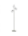 HOMCOM 3-Light Tree Floor Lamps for Living Room, Modern Standing Lamp for Bedroom with Globe Lampshade, 3000K/4000K/6000K Colour