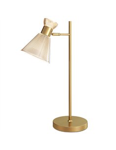 HOMCOM Modern Table Lamp, Bedside Lamp with Adjustable Flower-Shaped Head and E27 Socket for Living Room Bedroom Study, Bulb Not