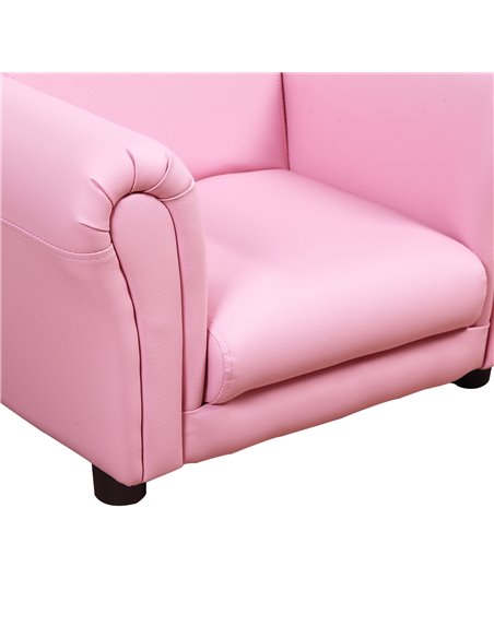 Homcom Toddler Armchair, Kids Sofa Set with Free Footstool, Pink - pic 17052 | FastDaddyshop