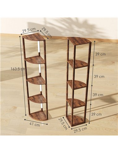 HOMCOM Three-Tier Corner Floor Lamp