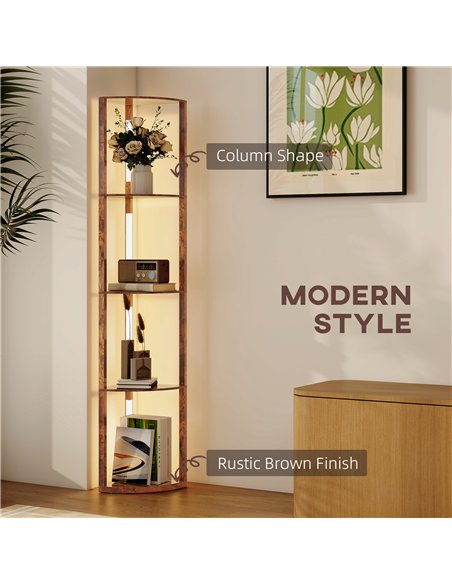 HOMCOM Three-Tier Corner Floor Lamp - pic 170550 | FastDaddyshop