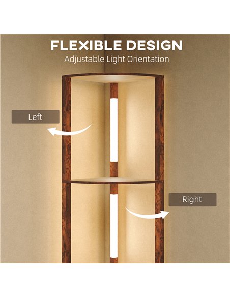 HOMCOM Three-Tier Corner Floor Lamp - pic 170552 | FastDaddyshop