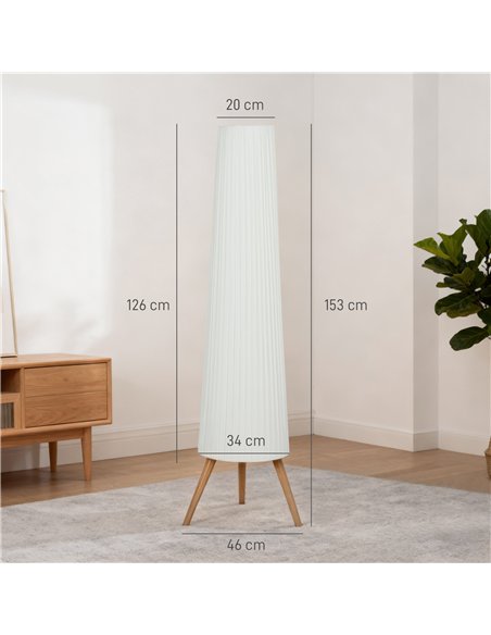 HOMCOM Three-Level Tripod Floor Lamp - White - pic 170648 | FastDaddyshop