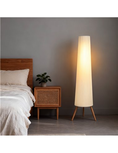 HOMCOM Three-Level Tripod Floor Lamp - White