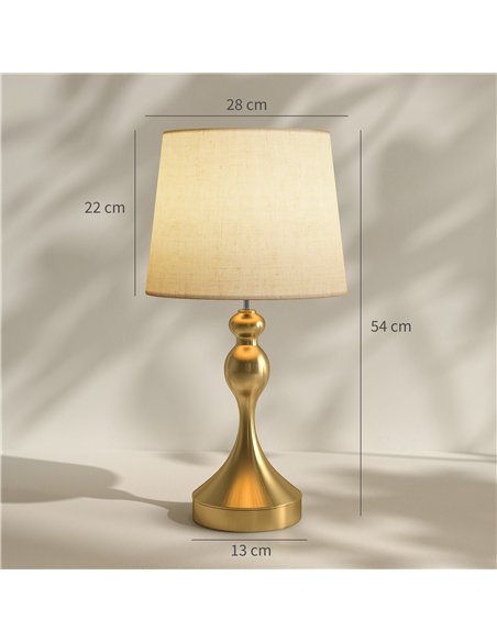 HOMCOM Bedside Lamps Set of 2, Modern Table Lamps with 3 Colour Temperatures, USB A+C Charging Ports and Linen Shade for Living  - pic 170657 | FastDaddyshop