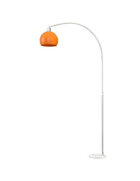 HOMCOM Floor Lamp for Living Room, Modern Standing Lamp with Shade & Foot Switch for Bedroom, Office, Orange - pic 170718 | FastDaddyshop