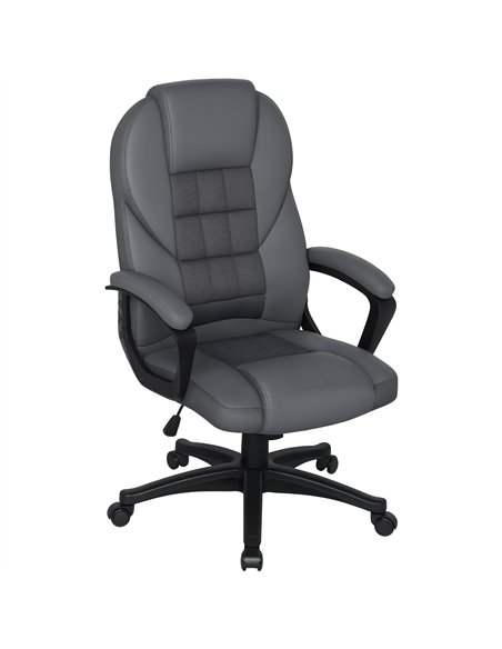 HOMCOM Faux Leather Office Chair - Charcoal Grey - pic 170745 | FastDaddyshop