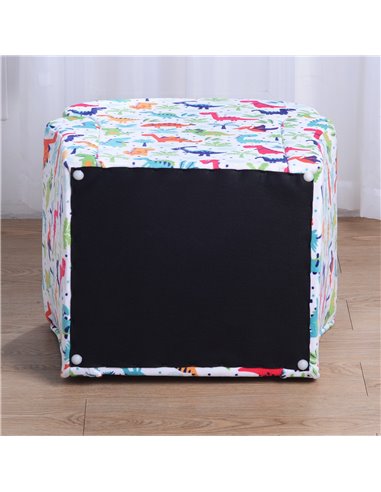 Homcom Kids Armchair, Sofa Tub Chair with Wooden Frame, Cartoon Dinosaur Pattern
