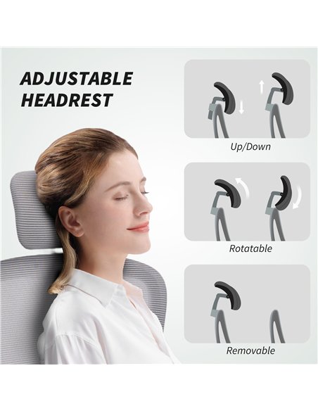 HOMCOM Mesh Back Office Chair, with Lumbar Support - Grey - pic 170857 | FastDaddyshop