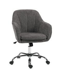 HOMCOM Velvet-Feel Office Chair - Grey