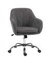HOMCOM Velvet-Feel Office Chair - Grey