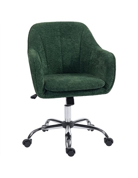 HOMCOM Velvet-Feel Office Chair - Dark Green - pic 170925 | FastDaddyshop