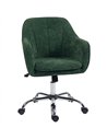 HOMCOM Velvet-Feel Office Chair - Dark Green