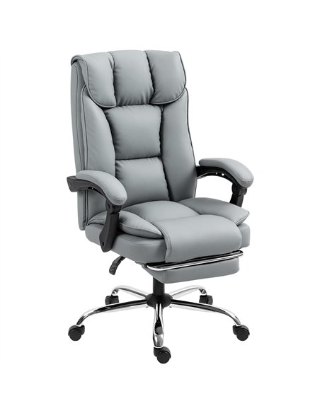 HOMCOM 155° Reclining Faux Leather Swivel Office Chair -Black - pic 170934 | FastDaddyshop