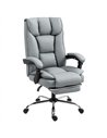 HOMCOM 155° Reclining Faux Leather Swivel Office Chair -Black