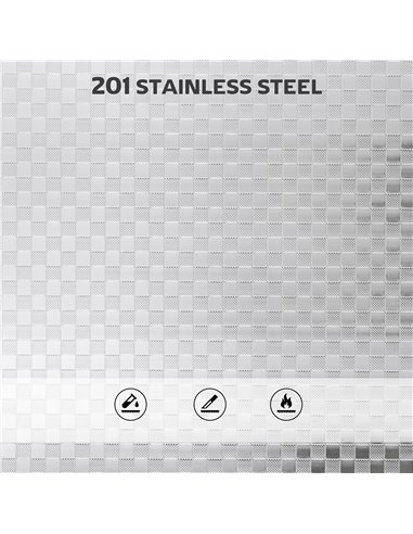 HOMCOM 4 Tier Stainless Steel Kitchen Storage Trolley with Adjustable Shelves - Silver