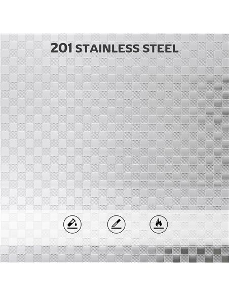 HOMCOM 4 Tier Stainless Steel Kitchen Storage Trolley with Adjustable Shelves - Silver - pic 170994 | FastDaddyshop