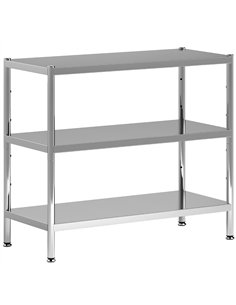 HOMCOM 3-Tier Bakers Rack with Storage, Stainless Steel Microwave Stand with Adjustable Shelves for Small Spaces, Kitchen Storag