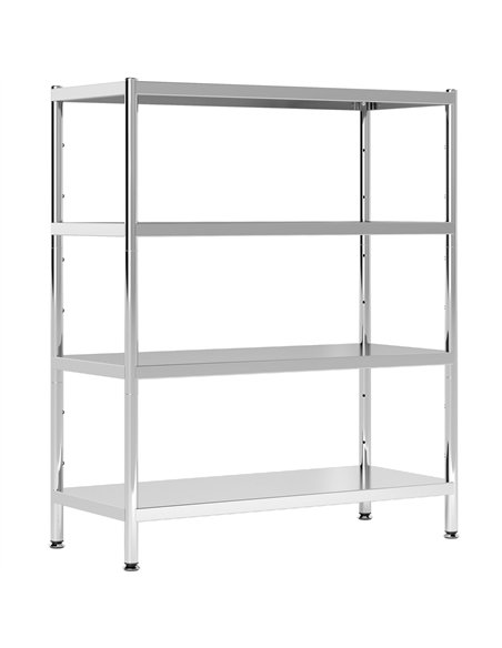 HOMCOM 4-Tier Bakers Rack with Storage, Stainless Steel Microwave Stand with Adjustable Shelves for Small Spaces, Kitchen Storag - pic 171015 | FastDaddyshop
