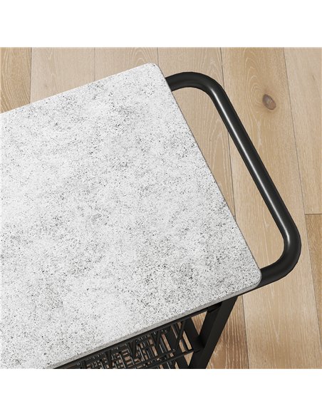 HOMCOM Five Basket Mobile Kitchen Island, with Brakes - Grey/Black - pic 171113 | FastDaddyshop