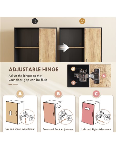 HOMCOM Tall Kitchen Cupboard, Freestanding Kitchen Pantry Cabinet with Adjustable Shelves, Drawers and Soft Close Door, 160cm - pic 171138 | FastDaddyshop