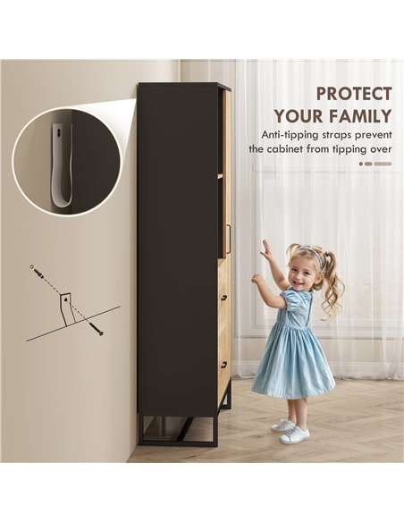 HOMCOM Tall Kitchen Cupboard, Freestanding Kitchen Pantry Cabinet with Adjustable Shelves, Drawers and Soft Close Door, 160cm - pic 171139 | FastDaddyshop