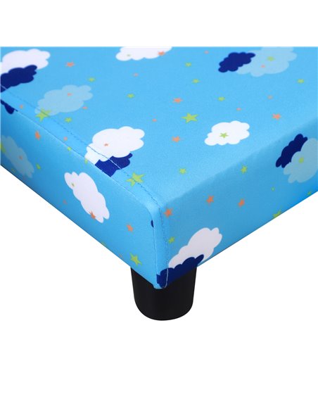 Homcom Kids Cloud-Design Chair with Footrest, Blue - pic 17116 | FastDaddyshop