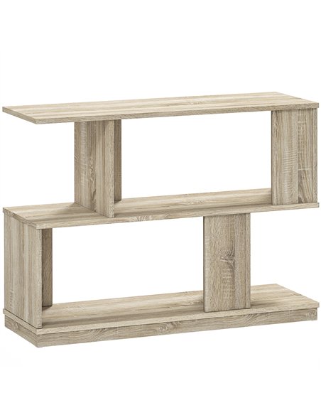 HOMCOM S-Shaped Side Table - Natural Wood Finish - pic 171222 | FastDaddyshop