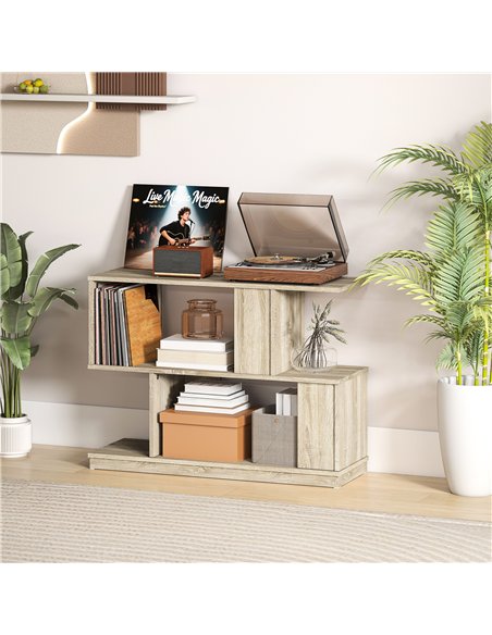 HOMCOM S-Shaped Side Table - Natural Wood Finish - pic 171226 | FastDaddyshop