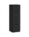 HOMCOM 4 Drawer Filing Cabinet with Lock, Office Storage Cabinet with Adjustable Hanging Bars for A4 Letter Size Files, Black