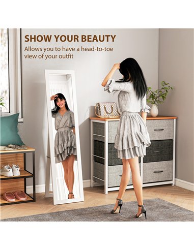 HOMCOM 37 x 157 cm Full Length Mirror - White