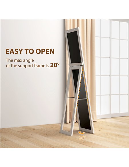 HOMCOM 37 x 157 cm Full Length Mirror - White - pic 171533 | FastDaddyshop