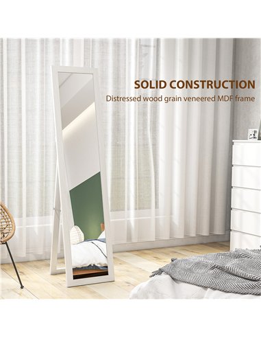 HOMCOM 37 x 157 cm Full Length Mirror - White