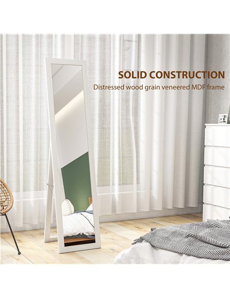 HOMCOM 37 x 157 cm Full Length Mirror - White - pic 171535 | FastDaddyshop