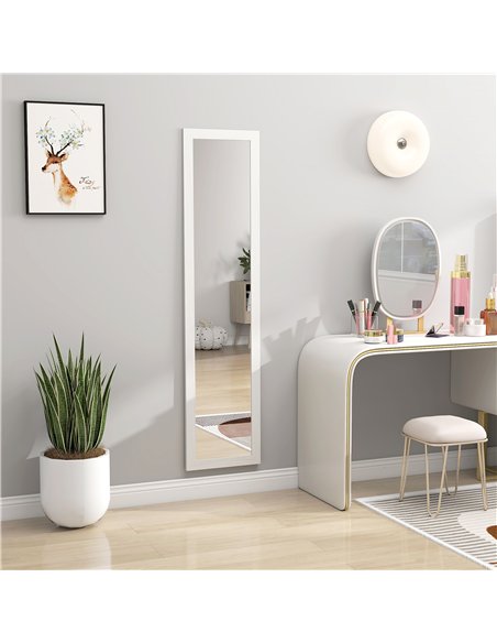 HOMCOM 37 x 157 cm Full Length Mirror - White - pic 171536 | FastDaddyshop