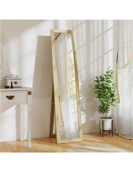 HOMCOM 37 x 157 cm Full Length Mirror - Natural - pic 171538 | FastDaddyshop