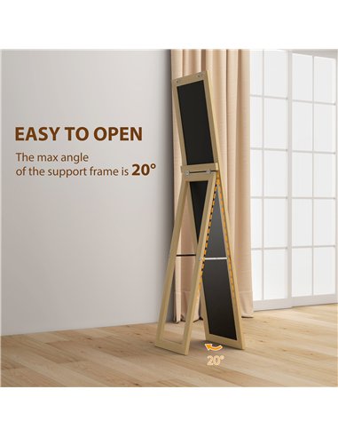 HOMCOM 37 x 157 cm Full Length Mirror - Natural