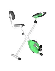HOMCOM Folding Exercise Bike, Fitness Bicycle Indoor Trainer, 8-Level Magnetic Resistance Adjustable, with LCD Monitor, Pulse Se