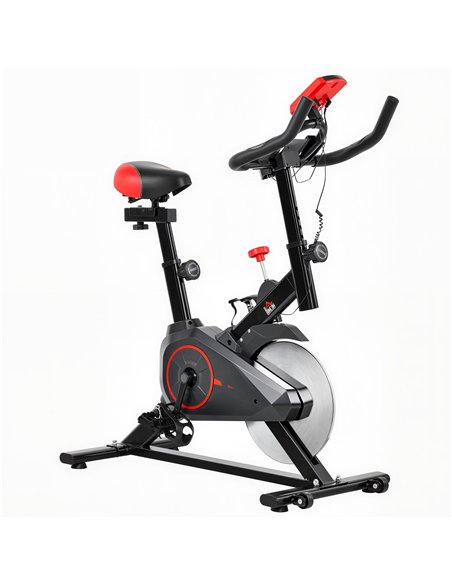 HOMCOM Indoor Upright Exercise Bike Machine, with Adjustable Seat, Resistance, Handlebar, LCD Display - pic 171600 | FastDaddyshop