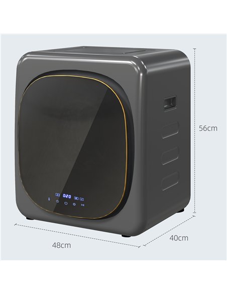 HOMCOM 4kg Vented Tumble Dryer with Deodorize, Smart Mode, 800W Compact Tumble Dryer with Stainless Steel Tub, Front Load, for F - pic 171683 | FastDaddyshop