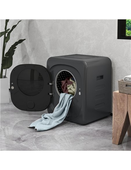 HOMCOM 4kg Vented Tumble Dryer with Deodorize, Smart Mode, 800W Compact Tumble Dryer with Stainless Steel Tub, Front Load, for F - pic 171689 | FastDaddyshop